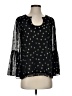 Lilly Pulitzer 100% Polyester Black 3/4 Sleeve Blouse Size S - photo 1