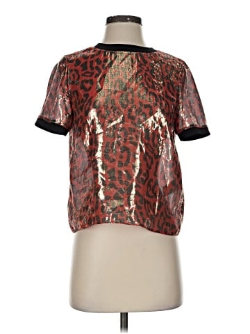 Alice + Olivia Short Sleeve Silk Top (view 1)