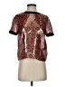 Alice + Olivia Animal Print Red Short Sleeve Silk Top Size XS - photo 1