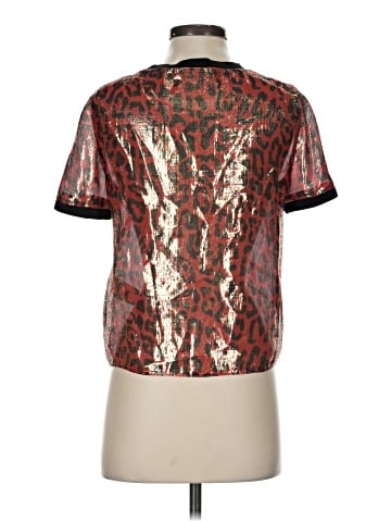 Alice + Olivia Short Sleeve Silk Top (view 2)
