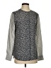 Equipment 100% Silk Gray Long Sleeve Silk Top Size S - photo 1
