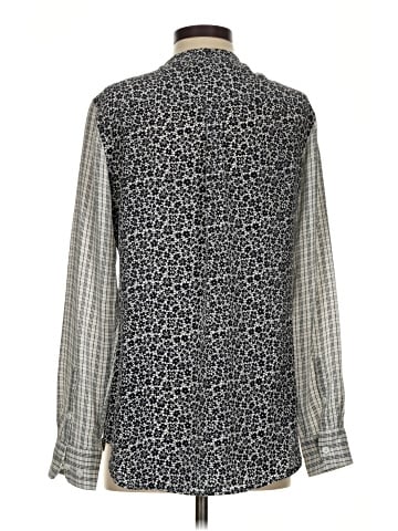 Equipment Long Sleeve Silk Top (view 2)