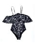 Holipick Print Black One Piece Swimsuit Size M - photo 1
