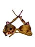 A.Che Animal Print Brown Swimsuit Top Size L - photo 2