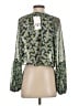 Zara 100% Polyester Green Long Sleeve Blouse Size S - photo 2