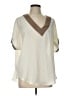 Melissa Paige 100% Polyester Ivory Short Sleeve Blouse Size L - photo 1