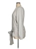 Ann Taylor 100% Polyester Gray Long Sleeve Blouse Size XL - photo 5