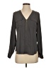 Express 100% Polyester Gray Long Sleeve Blouse Size XS - photo 1