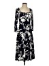 Eliza J Print Black Casual Dress Size 2 - photo 1