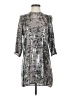 Parker 100% Silk Metallic Silver Cocktail Dress Size XS - photo 1