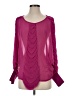 Gracia 100% Polyester Purple Long Sleeve Blouse Size S - photo 1