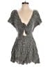 Kimchi Blue 100% Rayon Hearts Gray Romper Size M - photo 1
