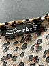 Simplee 100% Polyester Animal Print Brown Jumpsuit Size M - photo 4