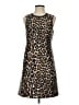 J.Crew 100% Polyester Animal Print Brown Cocktail Dress Size 0 - photo 1