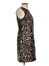 J.Crew 100% Polyester Animal Print Brown Cocktail Dress Size 0 - photo 4