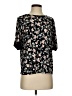 CeCe Floral Black Short Sleeve Blouse Size S - photo 1