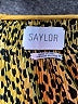 Saylor 100% Polyester Animal Print Gold Long Sleeve Blouse Size M - photo 7