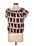 Blush 100% Cotton Brown Short Sleeve Blouse Size L - photo 1