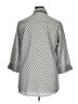 Foxcroft 100% Cotton Houndstooth Silver 3/4 Sleeve Button-Down Shirt Size 16 - photo 2