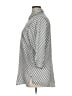 Foxcroft 100% Cotton Houndstooth Silver 3/4 Sleeve Button-Down Shirt Size 16 - photo 5