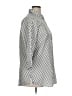 Foxcroft 100% Cotton Houndstooth Silver 3/4 Sleeve Button-Down Shirt Size 16 - photo 4