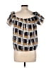 Blush 100% Cotton Black Gray Short Sleeve Blouse Size L - photo 2