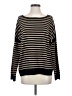 Majestic Filatures Stripes Black Pullover Sweater Size Sm (1) - photo 1