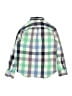 Crewcuts Checkered-gingham Green Long Sleeve Button-Down Shirt Size 12 - photo 2