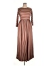 Unbranded Stripes Brown Casual Dress Size XL - photo 1