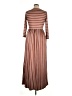 Unbranded Stripes Brown Casual Dress Size XL - photo 2