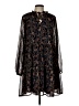 Lark + Grey 100% Polyester Paisley Black Casual Dress Size L - photo 1