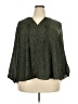 Monday Fun 100% Polyester Green Long Sleeve Blouse Size 2X - photo 1