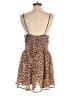 Just Polly 100% Polyester Animal Print Brown Romper Size M - photo 2