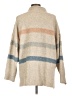 Ariella Stripes Tan Turtleneck Sweater Size L - photo 2