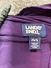 Lands' End 100% Rayon Purple 3/4 Sleeve Button-Down Shirt Size XS - photo 7