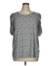 Max Studio Silver Short Sleeve Blouse Size 1X - photo 1