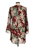Zara Basic 100% Polyester Print Burgundy Casual Dress Size L - photo 2