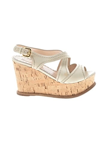 Prada Leather Cork Wedges (view 1)