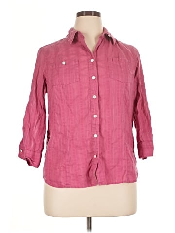 Charter Club 3/4 Sleeve Button-Down Shirt (view 1)