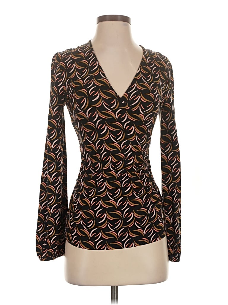Pre-owned Boden Long Sleeve Blouse In Brown
