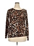 Faded Glory Animal Print Brown Pullover Sweater Size XXL - photo 1