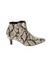 Clarks 100% Leather Animal Print Ivory Ankle Boots Size 6 1/2 - photo 1