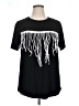 Crazy Train Black Short Sleeve Top Size XL - photo 1