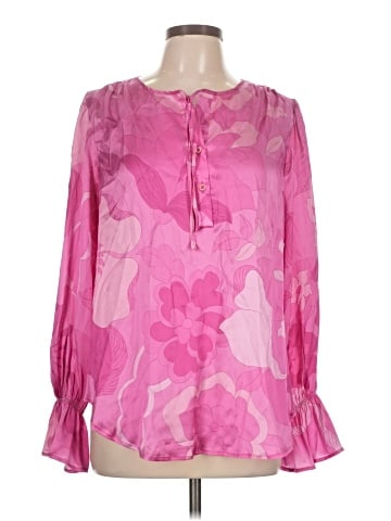 Tucker Long Sleeve Silk Top (view 1)