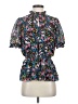 Catherine Malandrino 100% Polyester Black Short Sleeve Blouse Size S - photo 1
