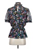 Catherine Malandrino 100% Polyester Black Short Sleeve Blouse Size S - photo 2