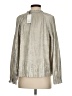 Current Air 100% Polyester Metallic Silver Long Sleeve Blouse Size S - photo 2