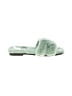 Hermès Green Woolskin Oran Sandals Size EU 38 1/2 - photo 1
