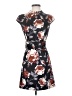 Theory 100% Polyester Print Black Cocktail Dress Size 4 - photo 1