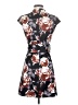 Theory 100% Polyester Print Black Cocktail Dress Size 4 - photo 2